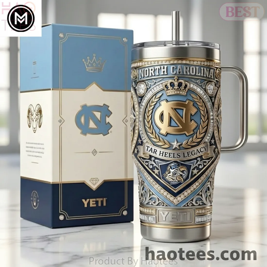 North Carolina Tar Heels Legacy Regal Yeti 40 Oz Tumbler