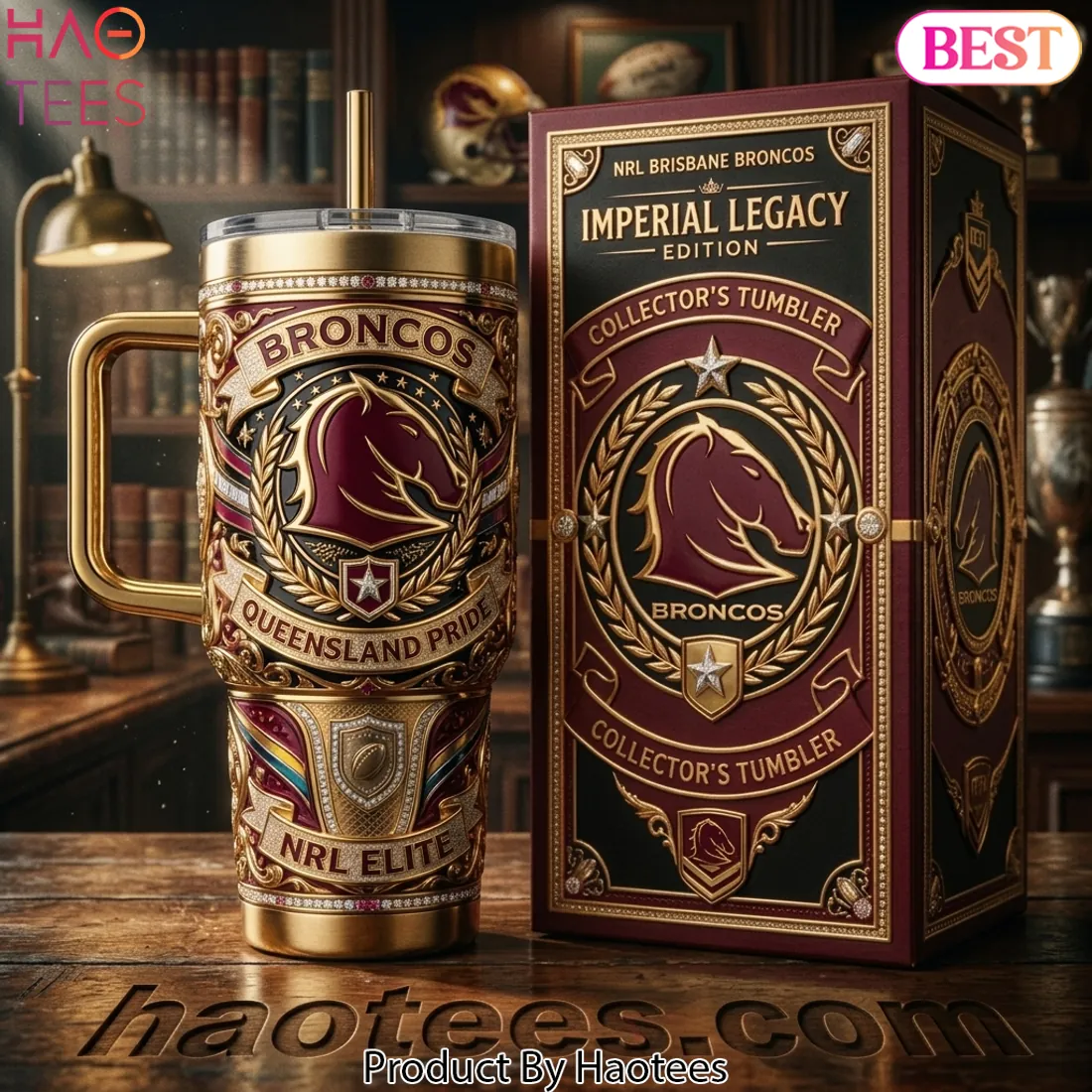 NRL Brisbane Broncos Imperial Legacy Edition Collector's Tumbler with Handle