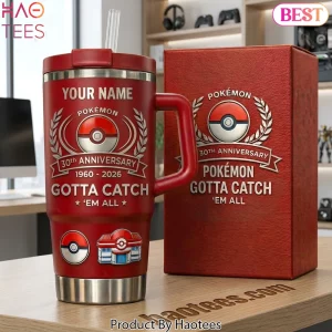 Pokémon 30th Anniversary Gotta Catch ‘Em All Personalized Tumbler