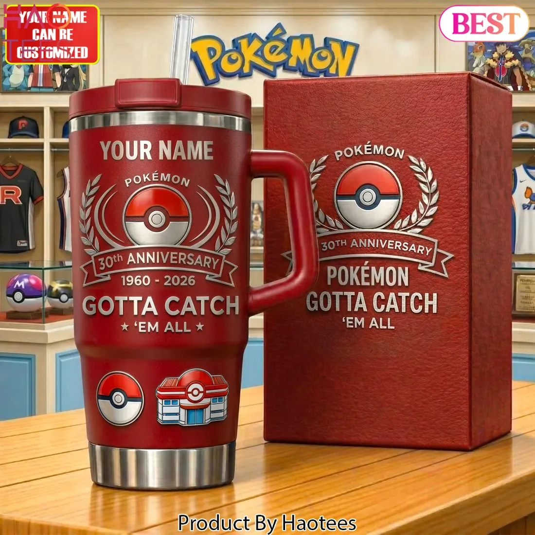 Pokémon 30th Anniversary Gotta Catch ‘Em All Personalized Tumbler Pokémon 30th Anniversary Gotta Catch ‘Em All Personalized Tumbler