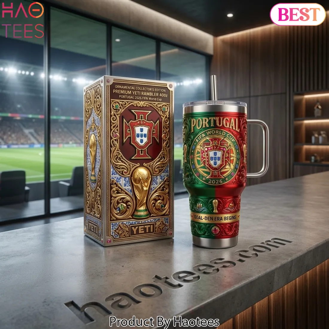 Portugal FIFA World Cup 2026 Commemorative Tumbler With Handle