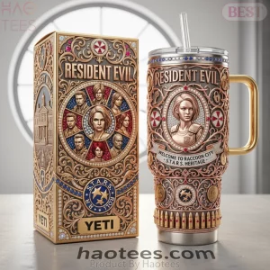 Resident Evil 40oz Premium Ornate Insulated Tumbler With Handle