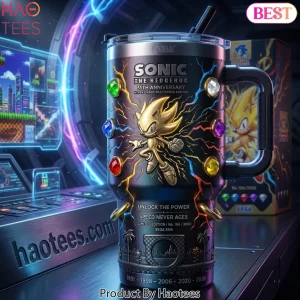 Sonic The Hedgehog 35th Anniversary Hyper Chaos Multiverse Limited Edition Tumbler