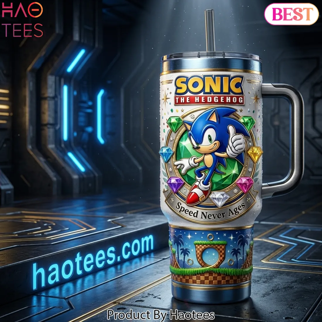 Sonic The Hedgehog 35th Anniversary Speed Never Ages Tumbler Sonic The Hedgehog 35th Anniversary Speed Never Ages Tumbler
