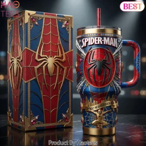 Spider-Man Friendly Neighborhood Hero Premium 3D Embossed 40oz Tumbler With Handle