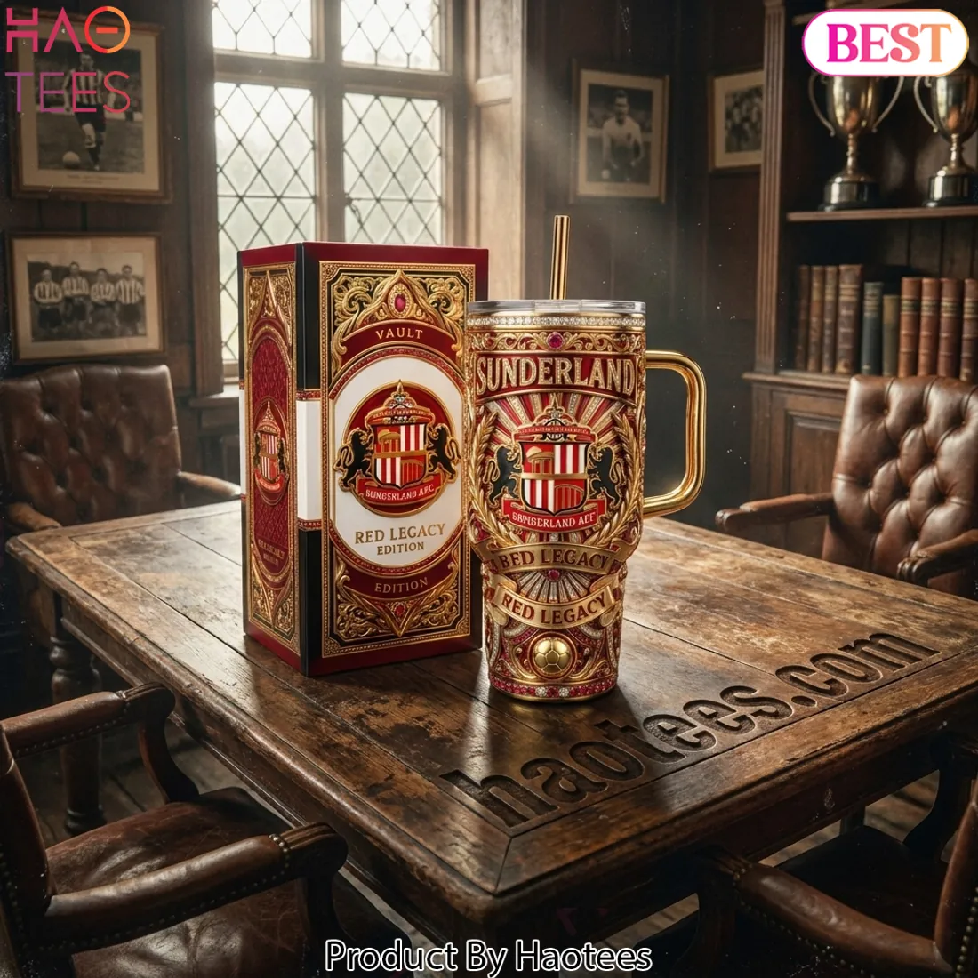 Sunderland AFC Red Legacy Edition Luxury 40oz Tumbler with Handle