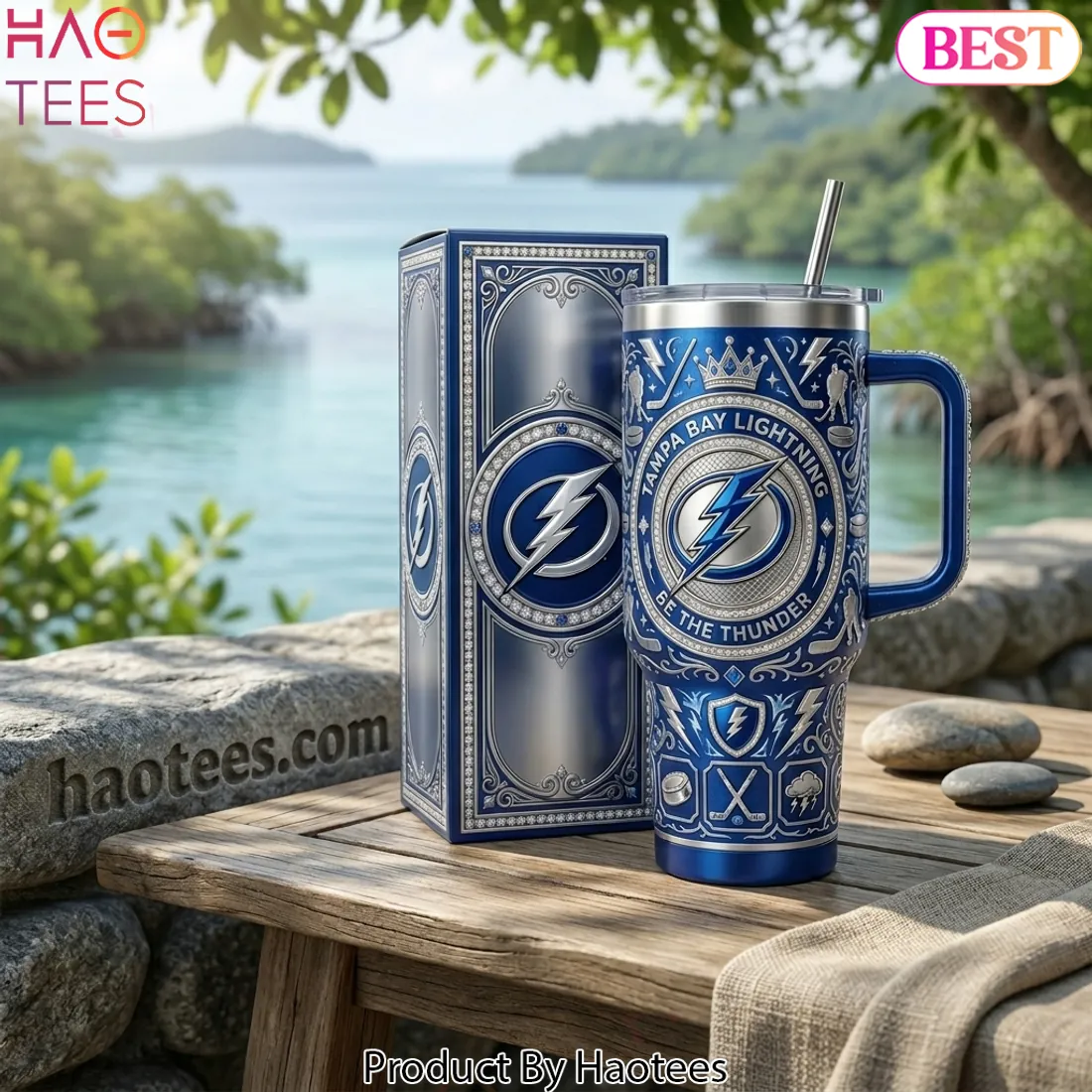 Tampa Bay Lightning “Be The Thunder” Premium 40oz Tumbler With Handle Tampa Bay Lightning “Be The Thunder” Premium 40oz Tumbler With Handle