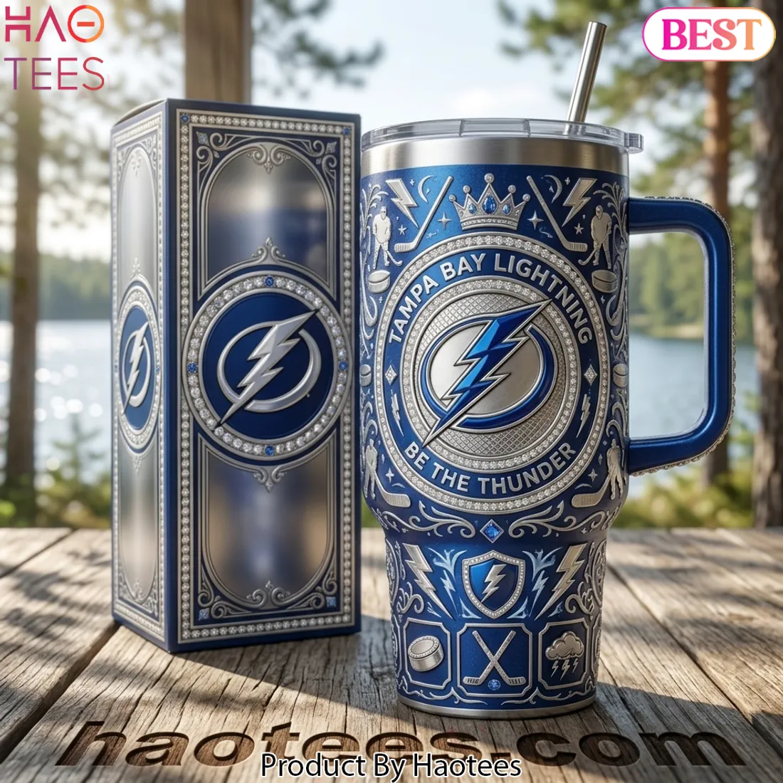 Tampa Bay Lightning “Be The Thunder” Premium 40oz Tumbler With Handle Tampa Bay Lightning “Be The Thunder” Premium 40oz Tumbler With Handle