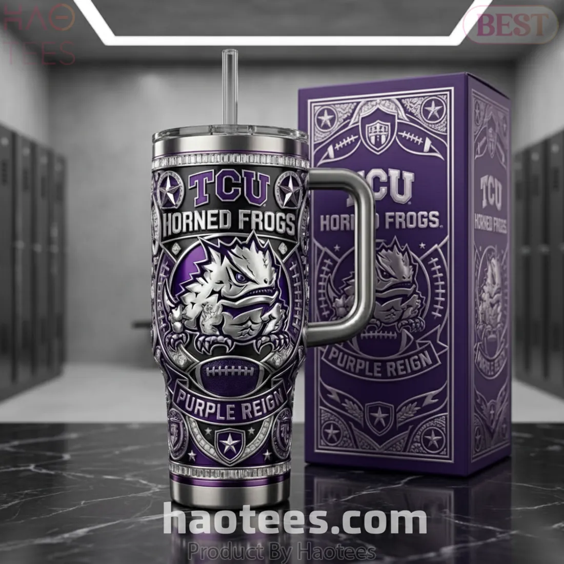 TCU Horned Frogs Purple Reign Insulated Travel Tumbler
