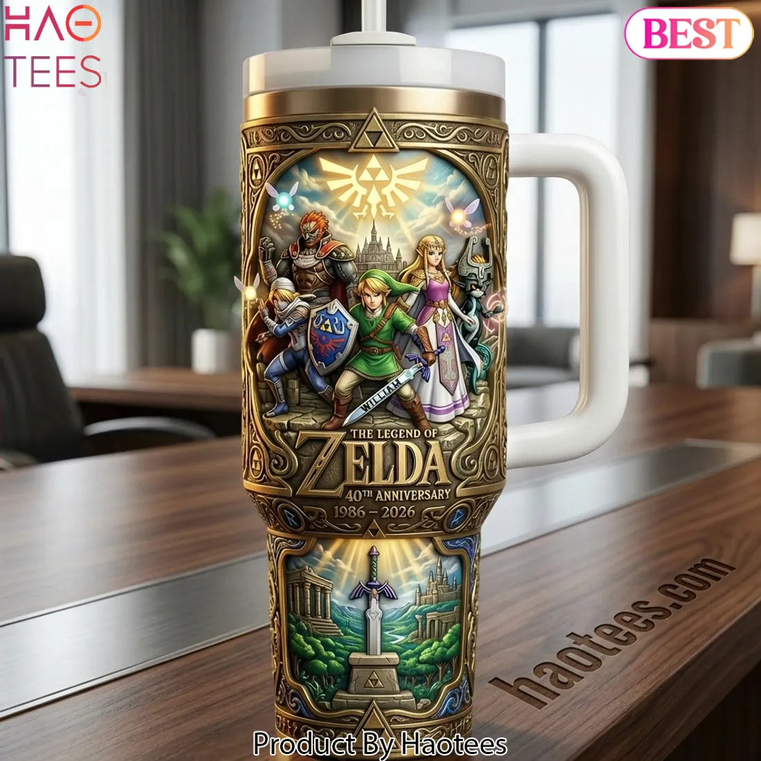 The Legend of Zelda 40th Anniversary Commemorative Tumbler The Legend of Zelda 40th Anniversary Commemorative Tumbler