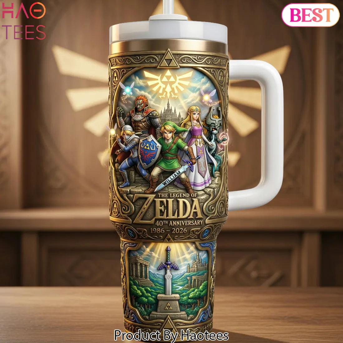 The Legend of Zelda 40th Anniversary Commemorative Tumbler The Legend of Zelda 40th Anniversary Commemorative Tumbler
