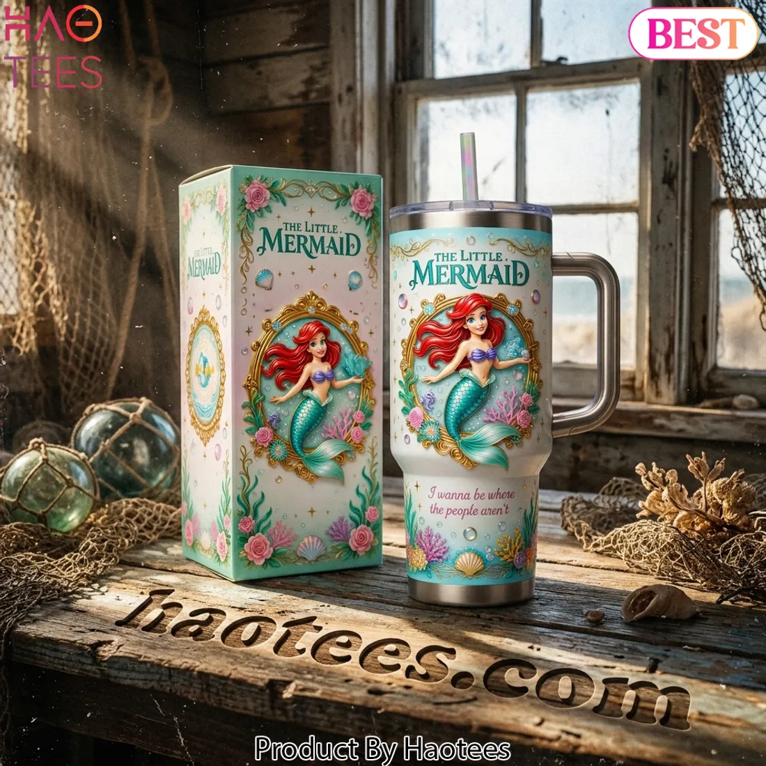 The Little Mermaid Ariel Premium Tumbler with Handle The Little Mermaid Ariel Premium Tumbler with Handle
