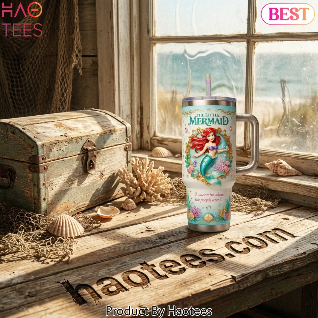 The Little Mermaid Ariel Premium Tumbler with Handle The Little Mermaid Ariel Premium Tumbler with Handle