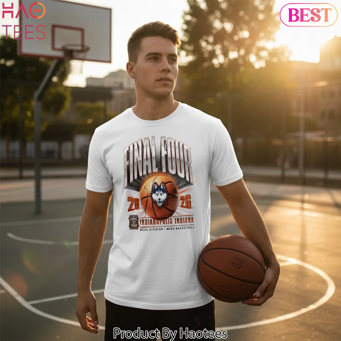 UConn Huskies Final Four 2026 Indianapolis Basketball T-Shirt