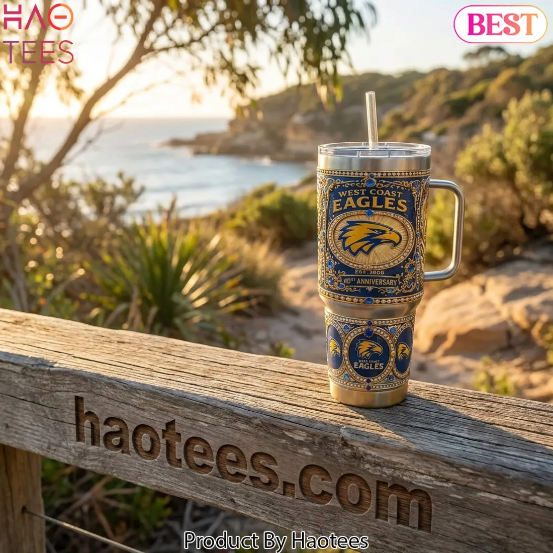 West Coast Eagles 40th Anniversary Premium Handled Tumbler