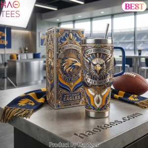 West Coast Eagles Luxury Eagle Emblem 40oz Tumbler With Handle