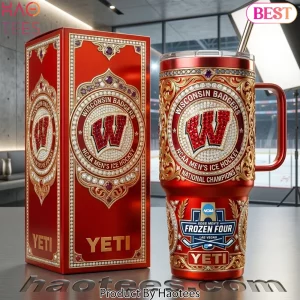 Wisconsin Badgers NCAA Men’s Ice Hockey National Champions Diamond Tumbler