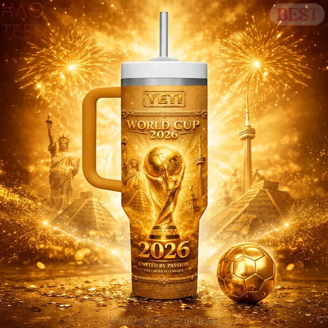 Yeti FIFA World Cup 2026 Golden Commemorative 40oz Tumbler Yeti FIFA World Cup 2026 Golden Commemorative 40oz Tumbler