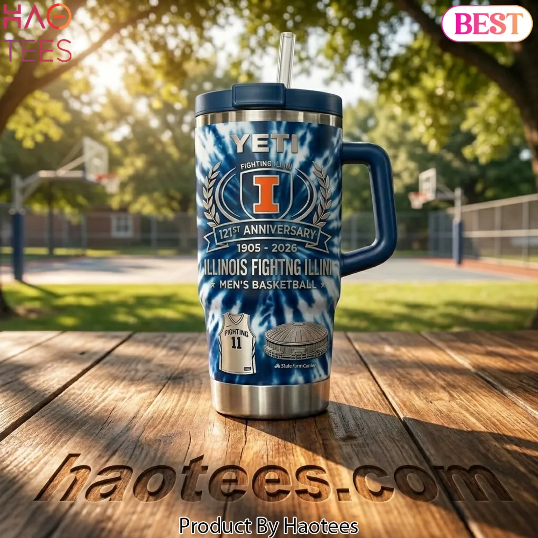 YETI Fighting Illini 121st Anniversary Men's Basketball Handled Tumbler