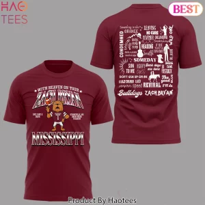 Zach Bryan With Heaven On Tour 2026 Mississippi Bulldogs Davis Wade Stadium Concert T-Shirt