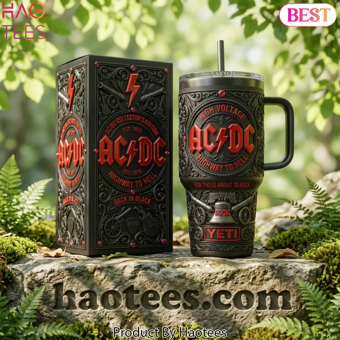 AC/DC Collector's Edition Highway to Hell 3D Embossed Handle Tumbler