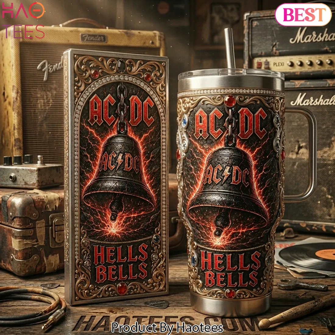 AC/DC Hells Bells Premium Insulated Travel Tumbler