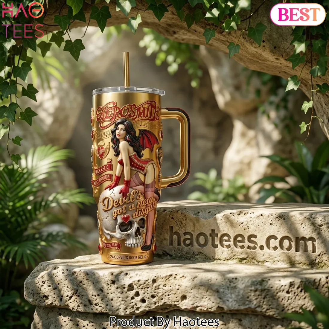 Aerosmith 24K Devil’s Rock Relic Gold 3D Tumbler Aerosmith 24K Devil’s Rock Relic Gold 3D Tumbler