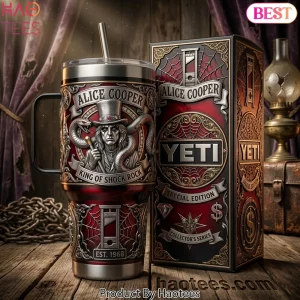 Alice Cooper King of Shock Rock Special Edition 3D 40oz Tumbler With Handle