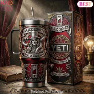 Alice Cooper King of Shock Rock Special Edition 3D 40oz Tumbler With Handle