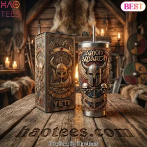Amon Amarth Viking “Against All Odds” 3D Embossed 40oz Tumbler With Handle