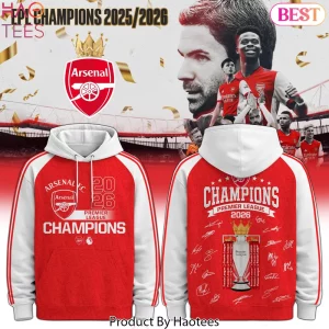 Arsenal FC 2026 Premier League Champions Fan Hoodie