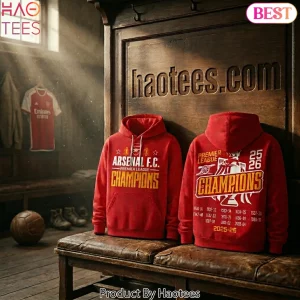 Arsenal F.C. Premier League Champions 2025-26 Hoodie