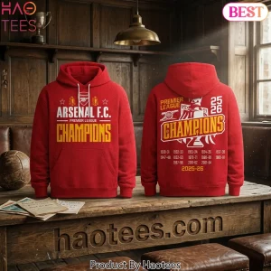 Arsenal F.C. Premier League Champions 2025-26 Hoodie