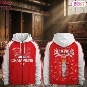 Arsenal FC Premier League Champions 2026 Commemorative Hoodie