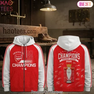 Arsenal FC Premier League Champions 2026 Commemorative Hoodie