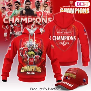Arsenal Premier League Champions 2025/26 3D Effect Hoodie