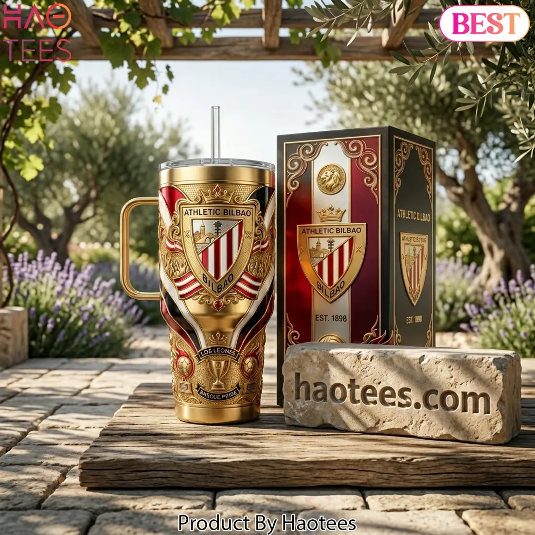 Athletic Bilbao Los Leones 40oz Insulated Tumbler With Handle