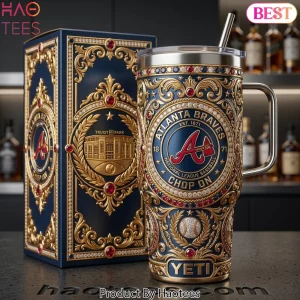Atlanta Braves Luxury Gold Truist Park 40oz Tumbler