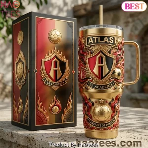 Atlas FC La Academia Gold Premium 40oz Tumbler with Handle