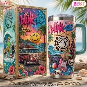 Blink-182 Summer Vacation 40oz Insulated Tumbler With Handle