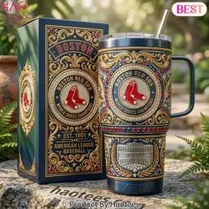 Boston Red Sox World Series Champions Luxury Gemstone Embellished Tumbler