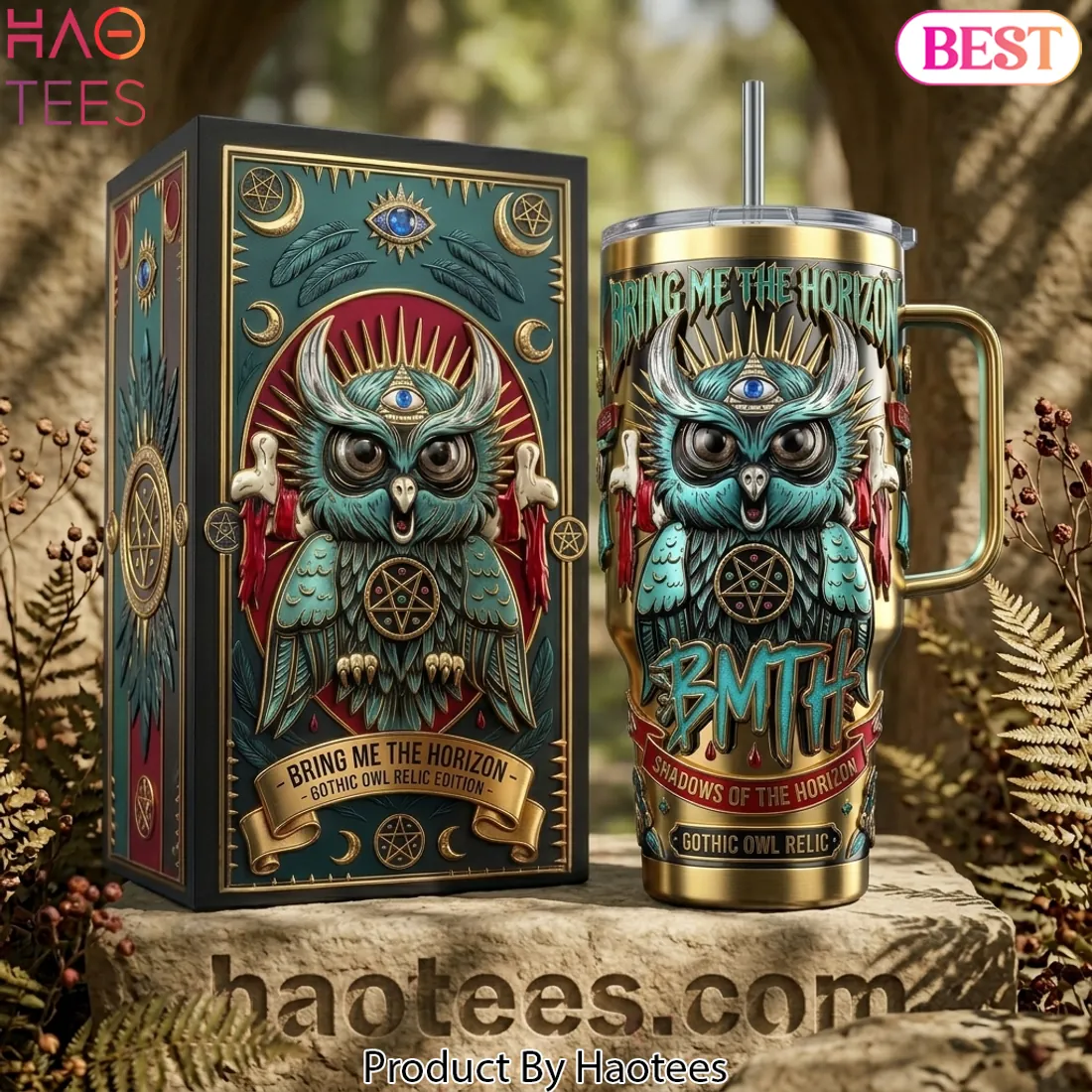 Bring Me The Horizon Gothic Owl Relic Edition Tumbler with Handle