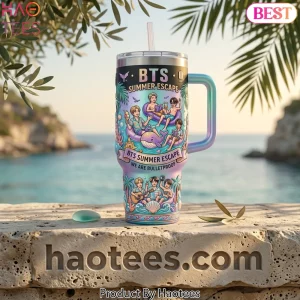 BTS Summer Escape We Are Bulletproof Handled Insulated Tumbler