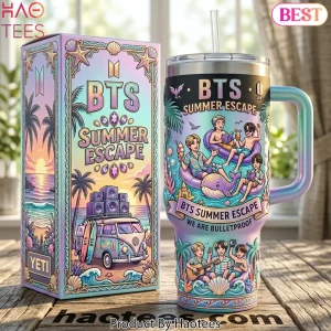 BTS Summer Escape We Are Bulletproof Handled Insulated Tumbler