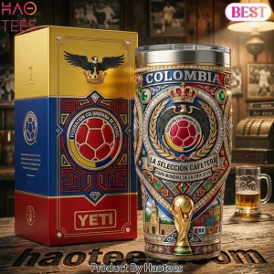 Colombia FIFA World Cup 2026 Commemorative Football Tumbler With Handle