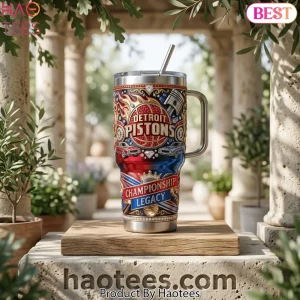Detroit Pistons Championship Legacy Premium Tumbler With Handle