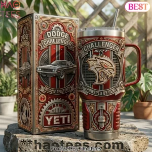 Dodge Challenger SRT Powered By Hemi Muscle Redefined 40oz Tumbler With Handle