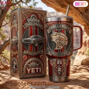 Dodge Challenger SRT Powered By Hemi Muscle Redefined 40oz Tumbler With Handle
