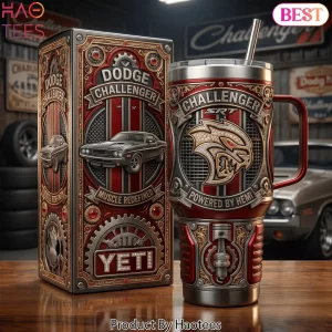 Dodge Challenger SRT Powered By Hemi Muscle Redefined 40oz Tumbler With Handle