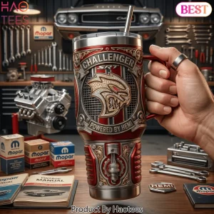 Dodge Challenger SRT Powered By Hemi Muscle Redefined 40oz Tumbler With Handle